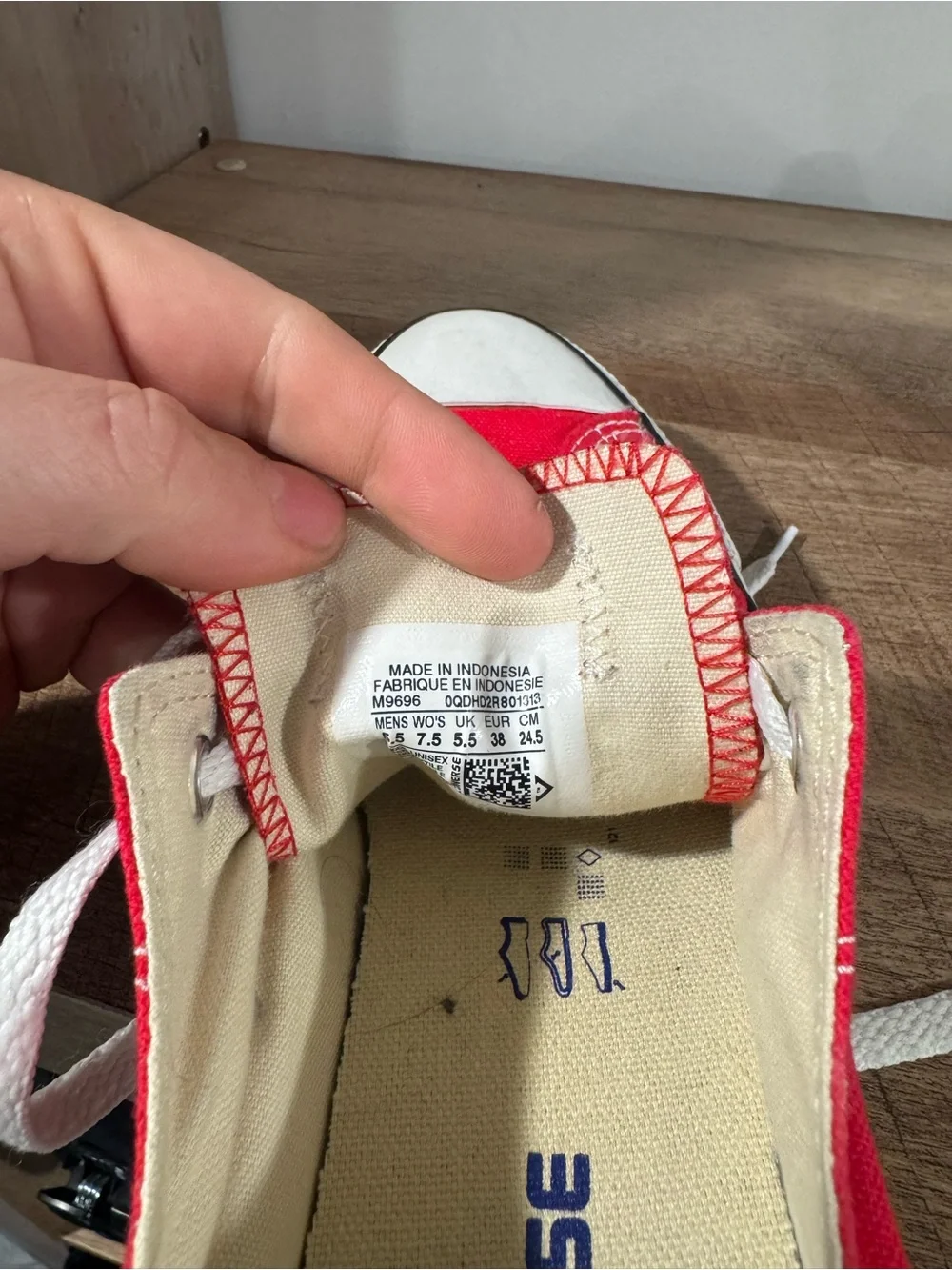 Converse Red Low-Top Canvas Sneakers